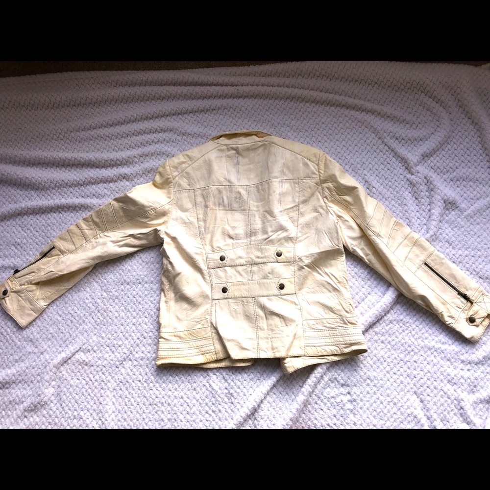 BiBA vintages  woman leather jacket, off white